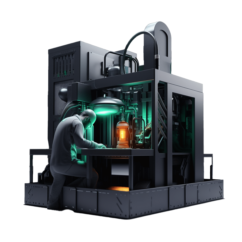 Metall 3d Druck Preis & Kosten - Grafik eines 3 Drucker und person davor der die Kosten kalkuliert